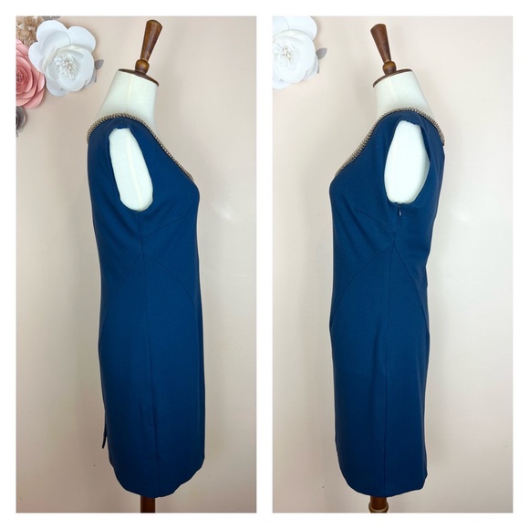 New! LIU JO Chain Link Necklace Sleeveless Sheath Dress - Picture 5 of 10